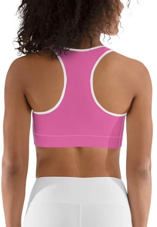 Pink Heart Shaped Sports Bra