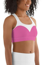 Pink Heart Shaped Sports Bra