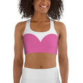 Pink Heart Shaped Sports Bra