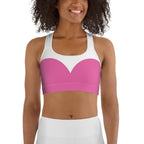 Pink Heart Shaped Sports Bra