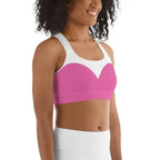 Pink Heart Shaped Sports Bra