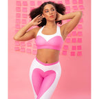Pink Heart Shaped Sports Bra