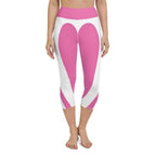 Pink Heart Shaped Yoga Capris