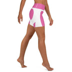 Pink Heart Shaped Yoga Shorts