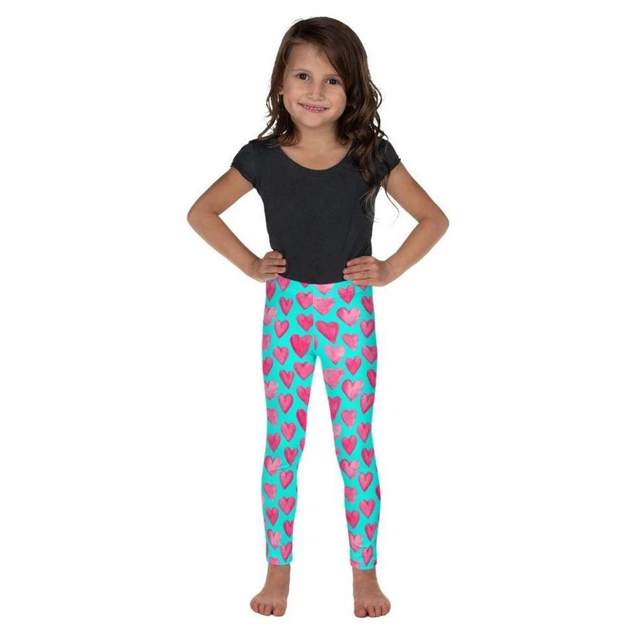 Pink Hearts Kid's Leggings