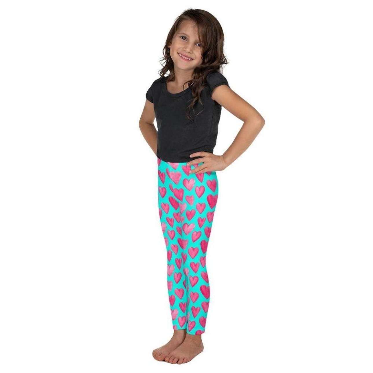 Pink Hearts Kid's Leggings