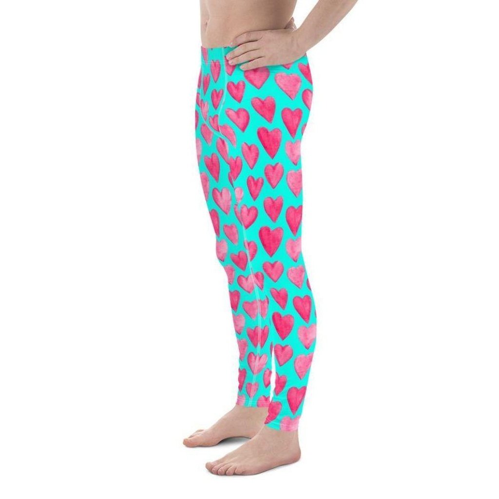 Pink Hearts Men's Leggings