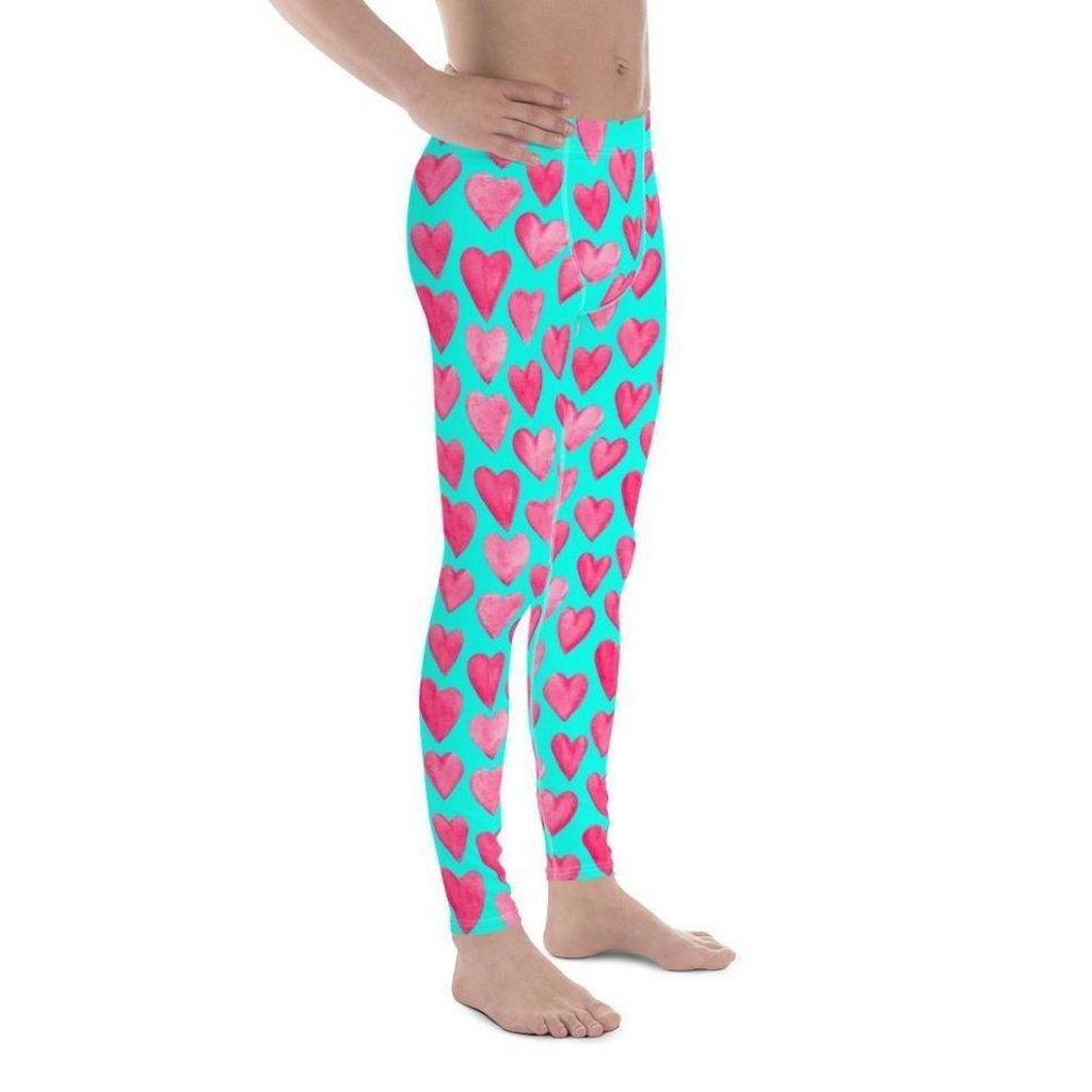Pink Hearts Men's Leggings
