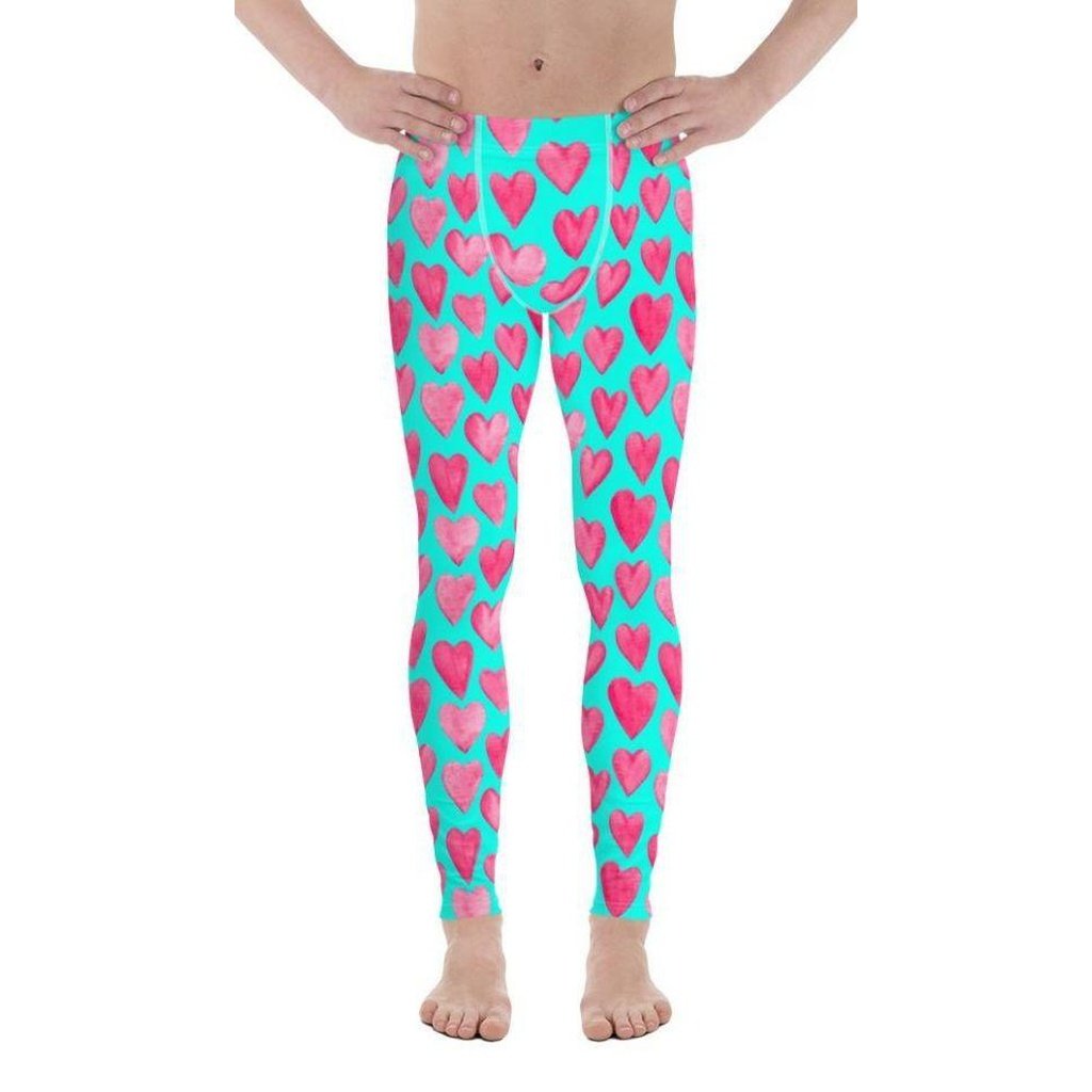 Pink Hearts Men's Leggings