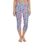 Pink Hearts Yoga Capris