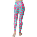 Pink Hearts Yoga Leggings