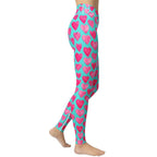 Pink Hearts Yoga Leggings