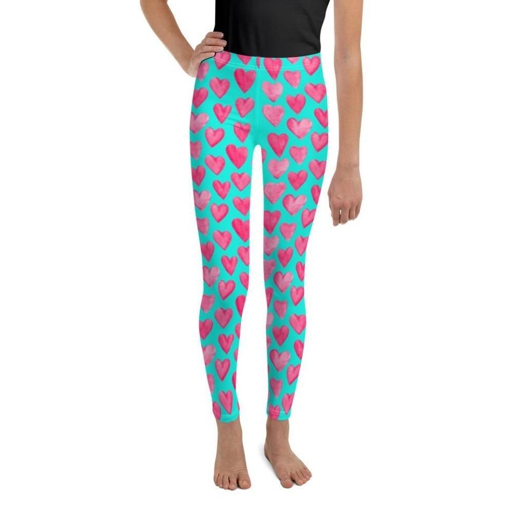 Pink Hearts Youth Leggings