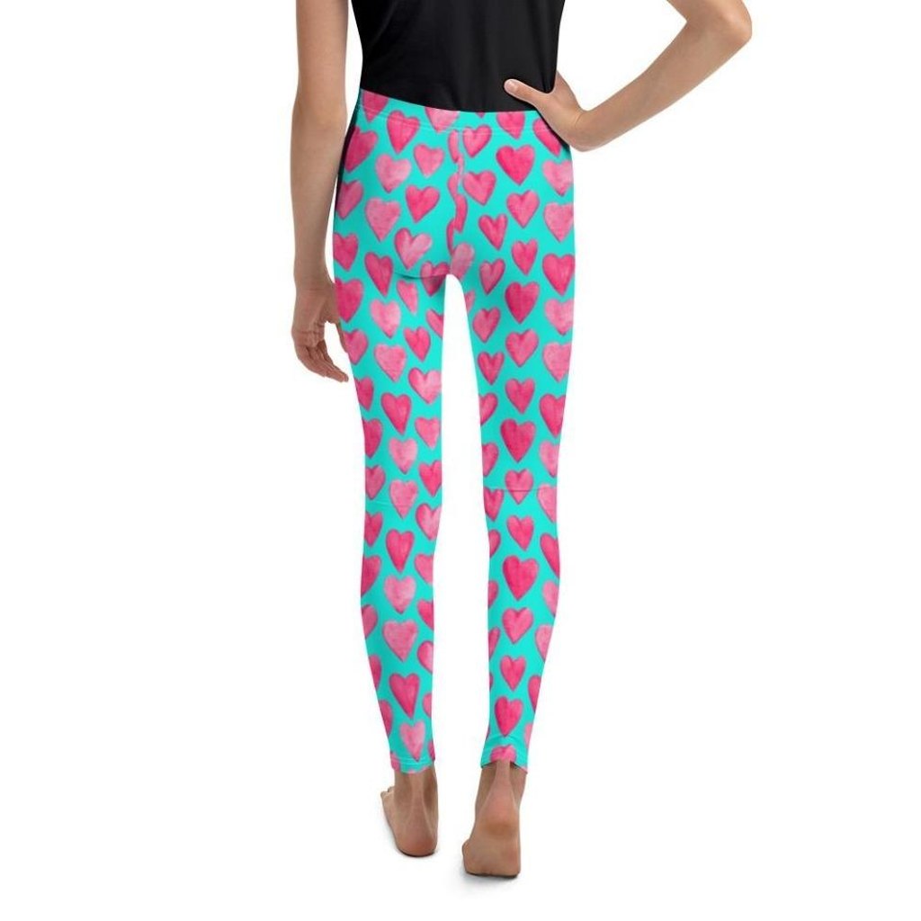 Pink Hearts Youth Leggings