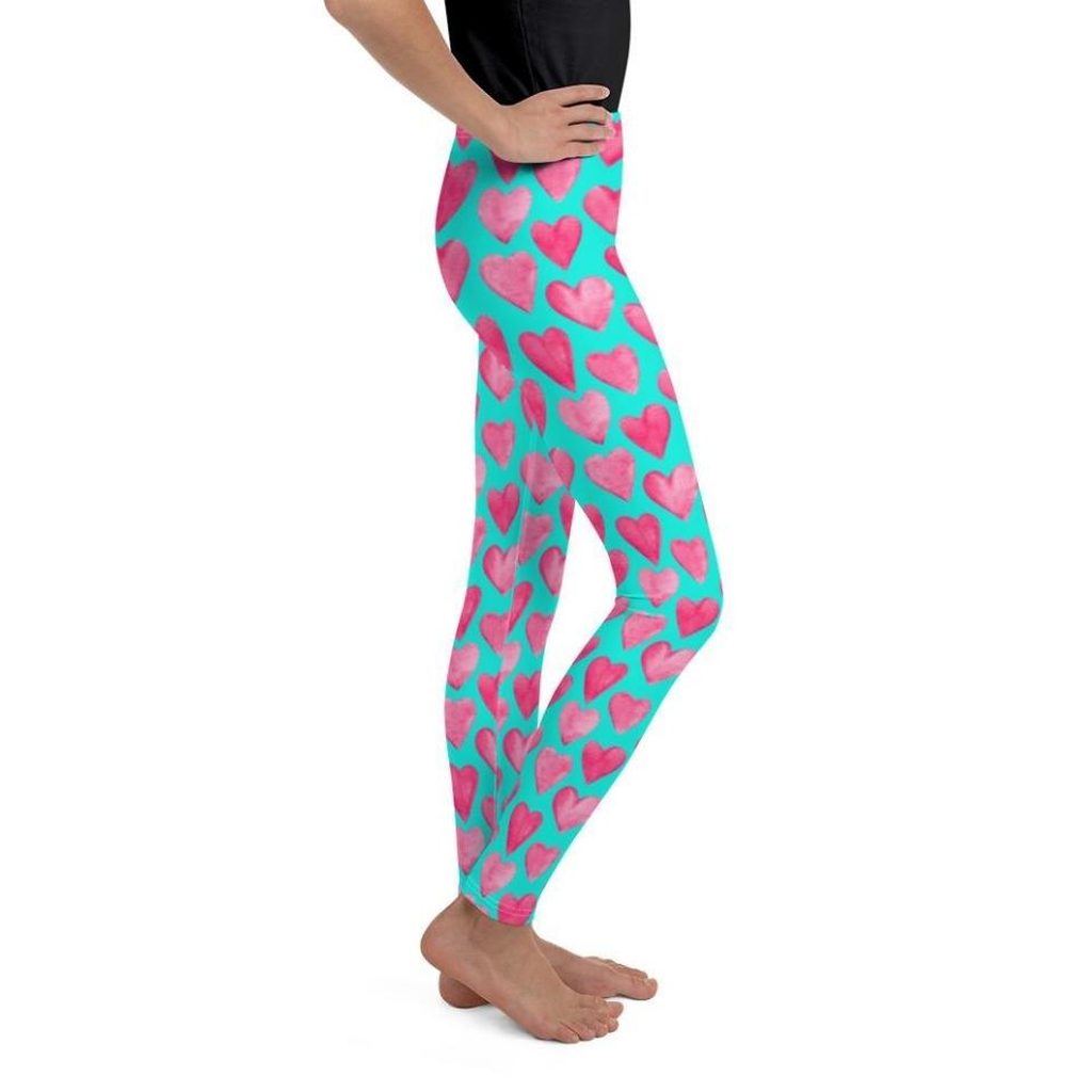Pink Hearts Youth Leggings