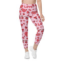 Pink Love Leggings With Pockets