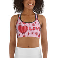 Pink Love Sports Bra