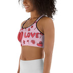 Pink Love Sports Bra
