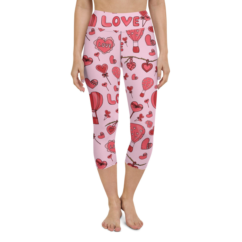 Pink Love Yoga Capris