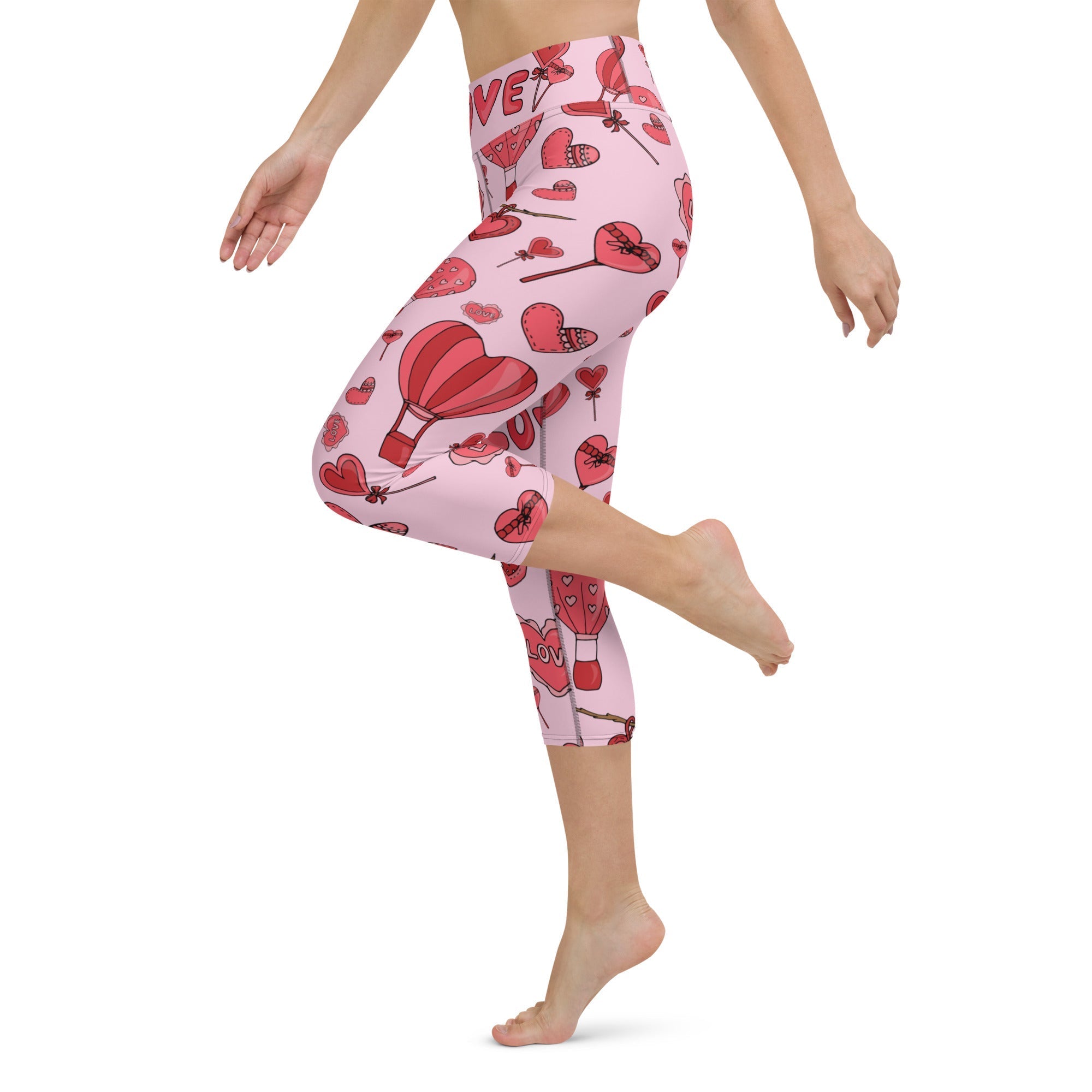 Pink Love Yoga Capris