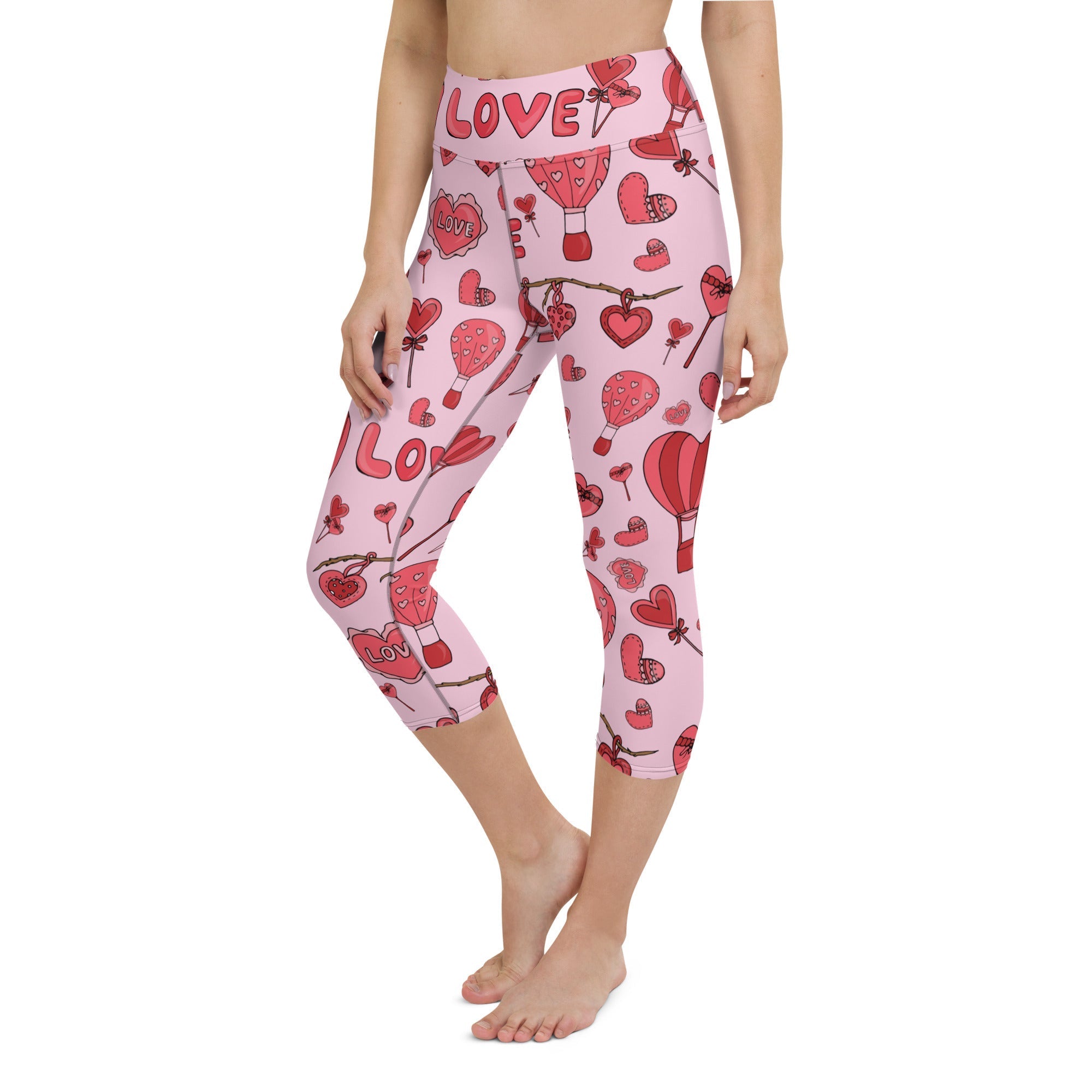 Pink Love Yoga Capris