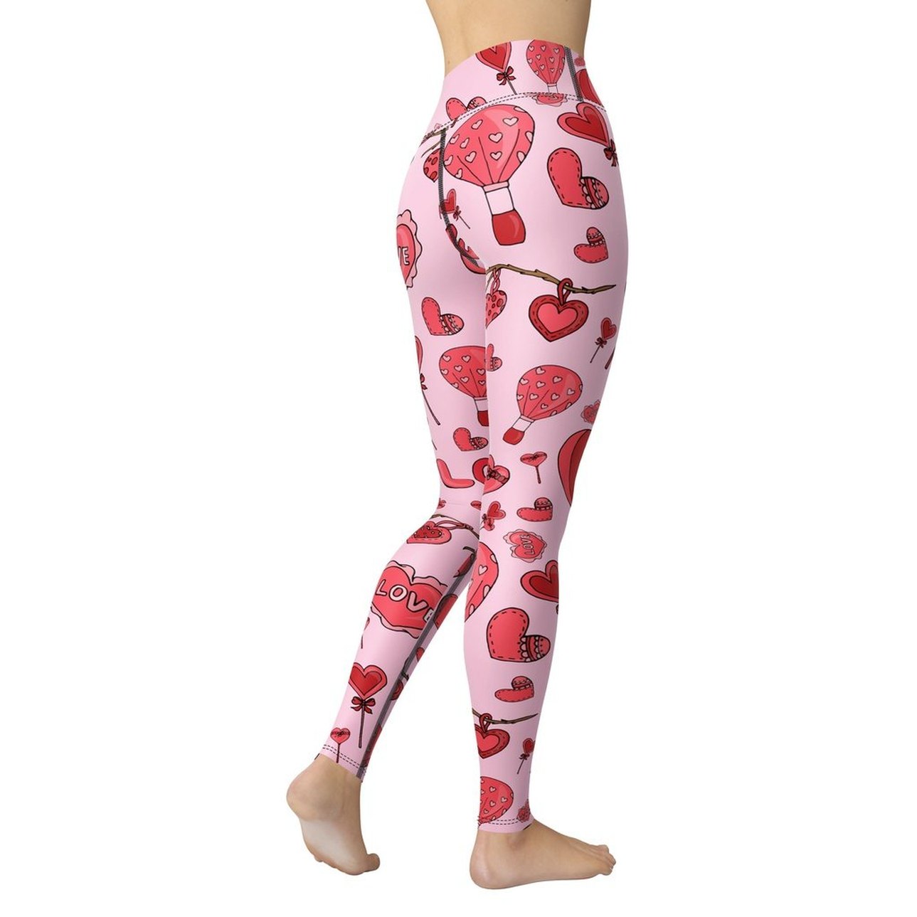 Pink Love Yoga Leggings