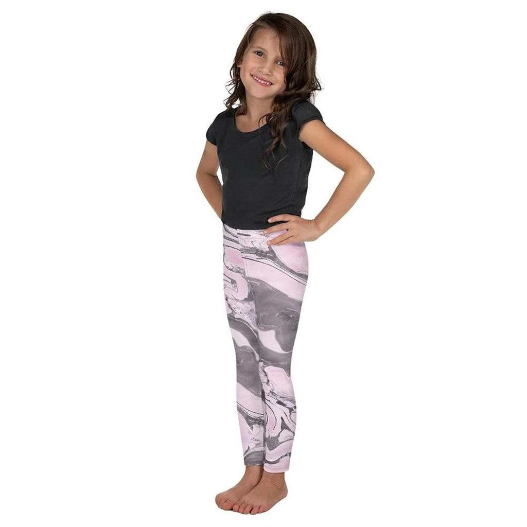 Pink Marble Kid's Leggings