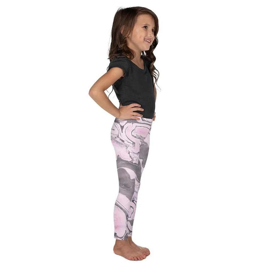 Pink Marble Kid's Leggings