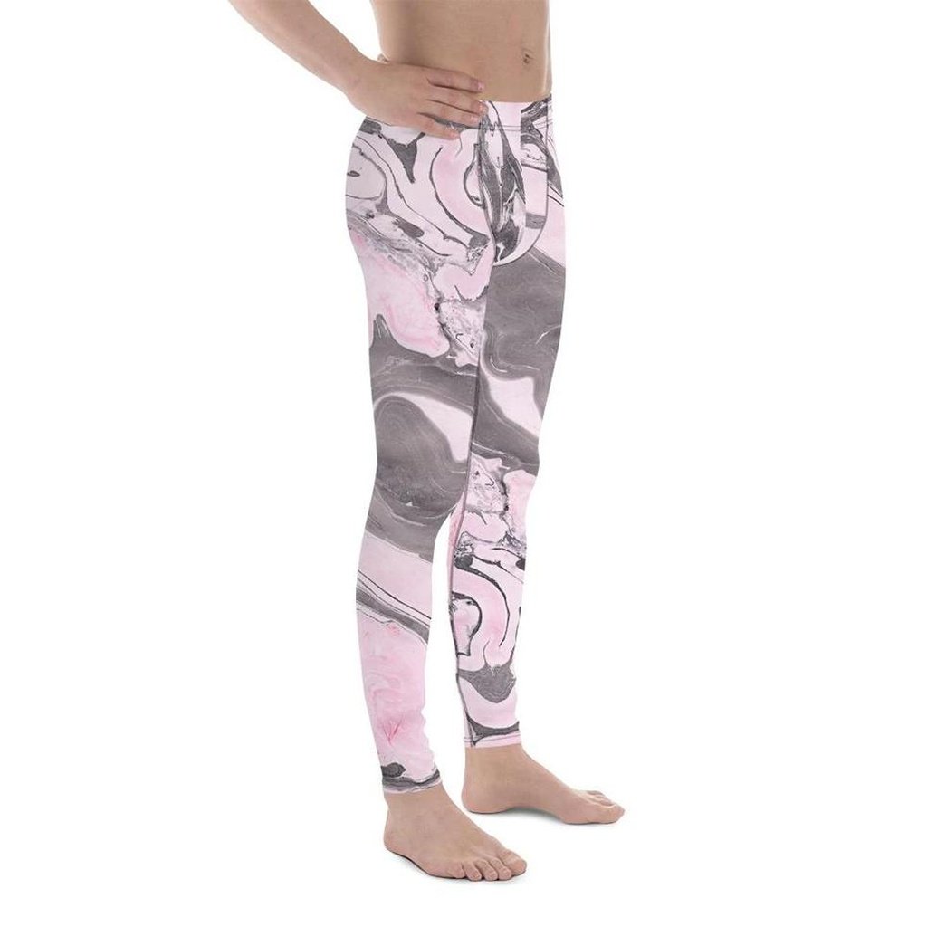 Pink Marble Men's Leggings