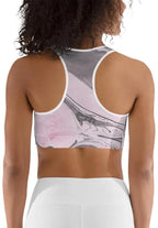 Pink Marble Sports Bra