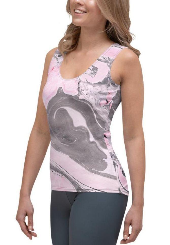Pink Marble Tank Top