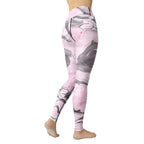 Pink Marble Yoga Leggings - FiercePulse - Premium Workout Leggings - Yoga Pants