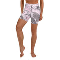 Pink Marble Yoga Shorts