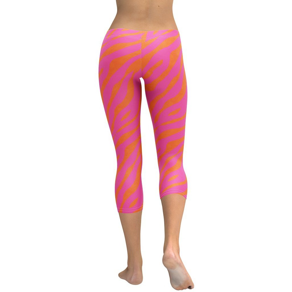 Pink & Orange Zebra Capris