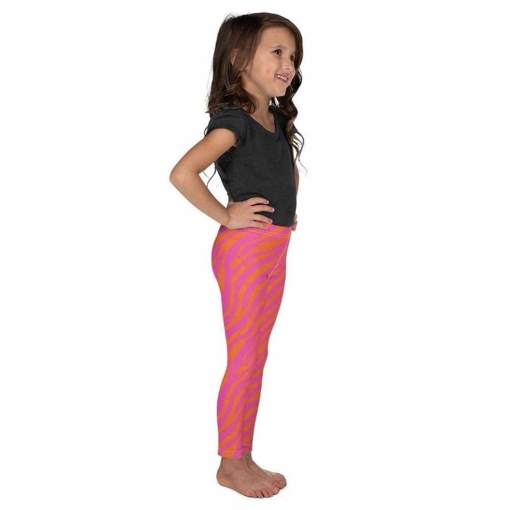 Pink & Orange Zebra Kid's Leggings