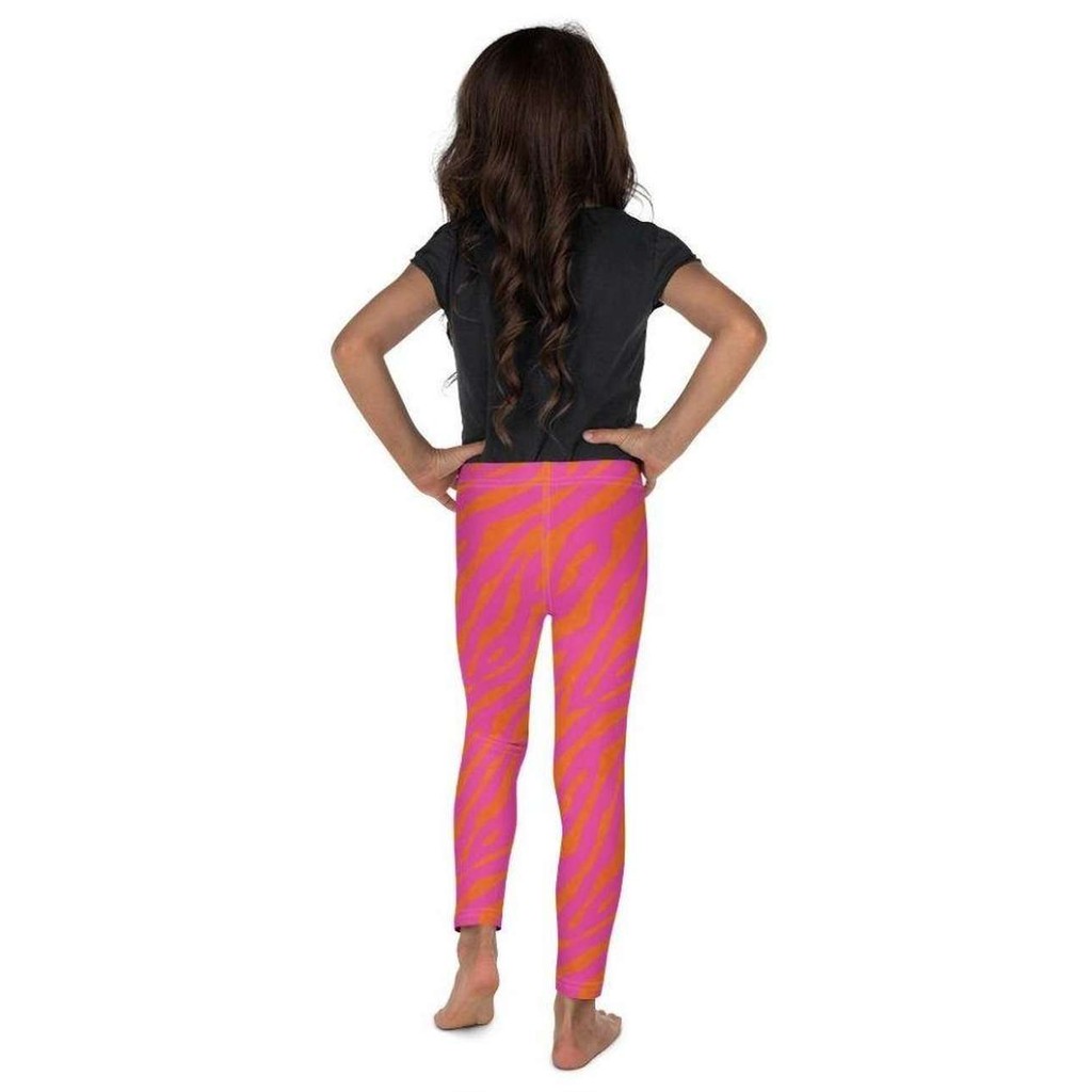 Pink & Orange Zebra Kid's Leggings