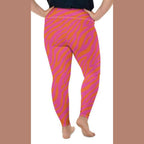 Pink & Orange Zebra Plus Size Leggings