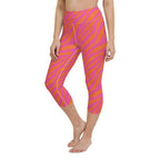 Pink & Orange Zebra Yoga Capris