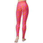 Pink & Orange Zebra Yoga Leggings