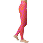 Pink & Orange Zebra Yoga Leggings