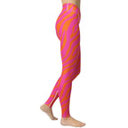Pink & Orange Zebra Yoga Leggings