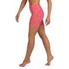 Pink & Orange Zebra Yoga Shorts