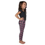 Pink Plaid Print Kid's Leggings