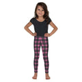 Pink Plaid Print Kid's Leggings