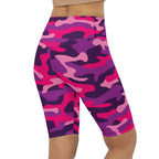 Pink & Purple Camo Biker Shorts