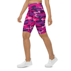 Pink & Purple Camo Biker Shorts