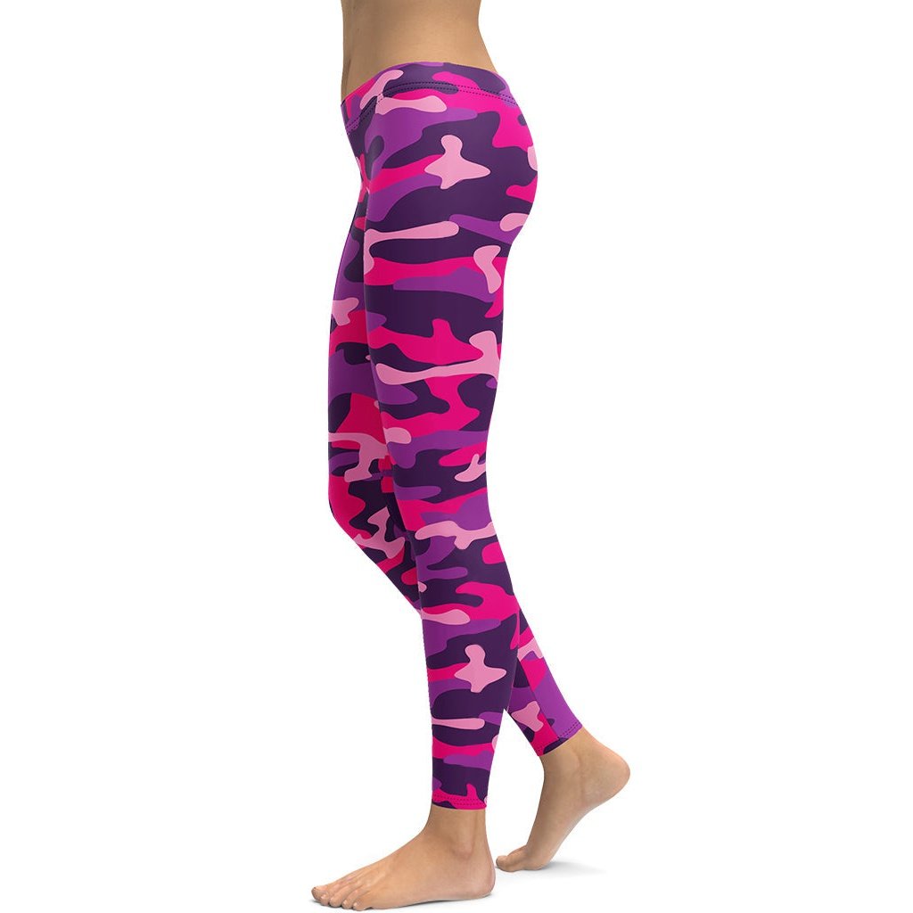 Fashionable hot pink camouflage print leggings new ladies high waist yoga  track pants XS-XL Plus Size Fitness Leggings | Wish