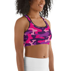 Pink & Purple Camo Sports Bra