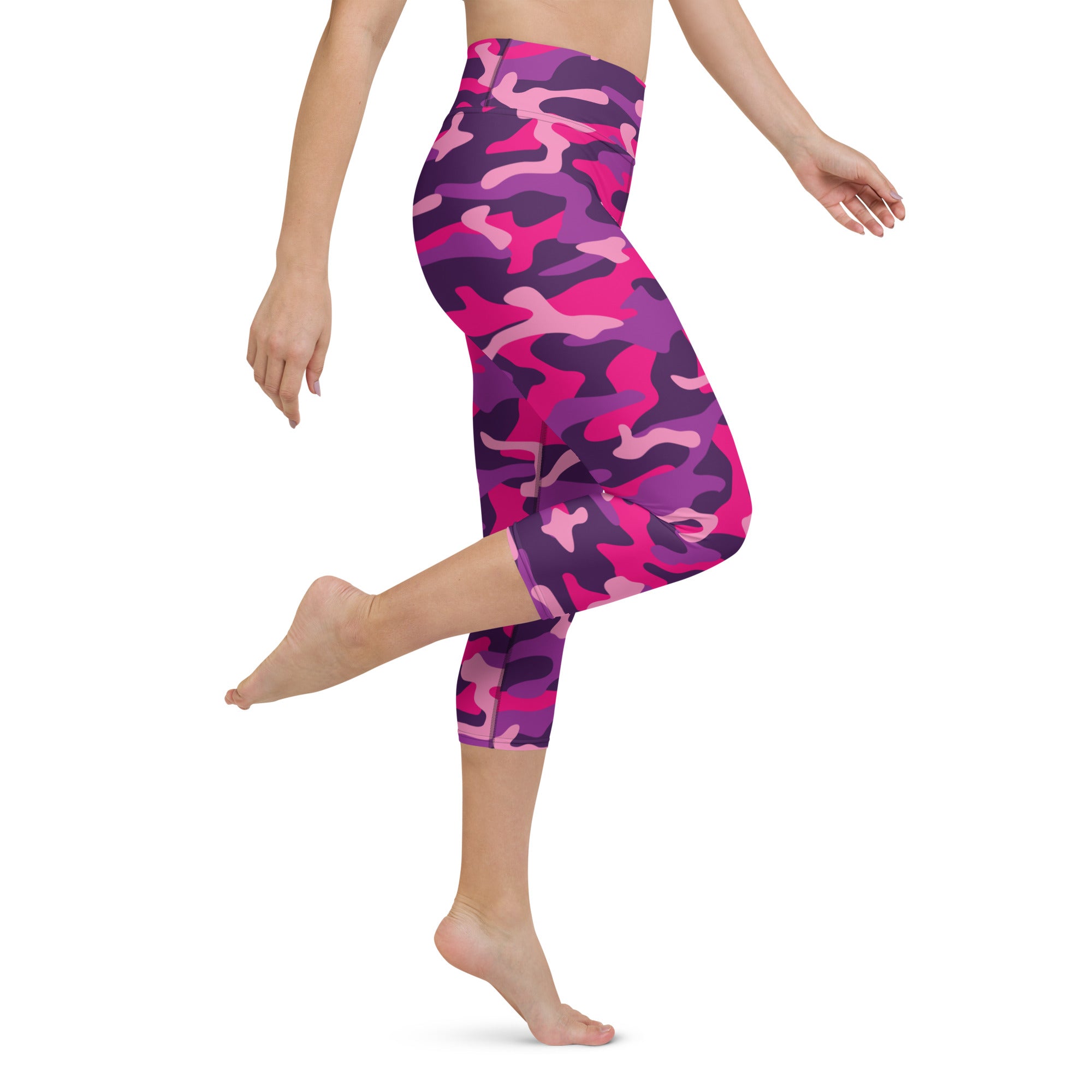 Pink & Purple Camo Yoga Capris