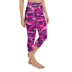 Pink & Purple Camo Yoga Capris